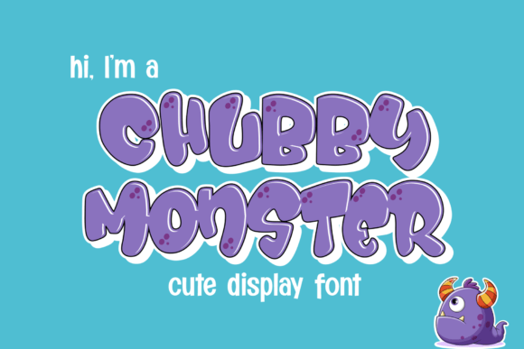 Chubby Monster Font for Adorable Handmade Labels & Printables