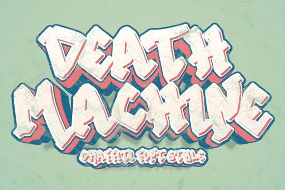 Death Machine Font: Elegant Graffiti Display Fonts for Makers