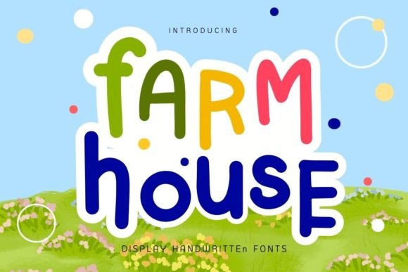 Farm House Font: A Cute Display Font for Farmhouse-Themed Digital Design