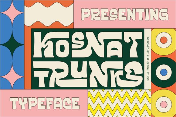 Kosnat Trunks: A Retro-Modern Display Font for Editorial Design