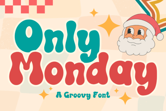 Only Monday: A Retro Groovy Display Font for Editorial Design