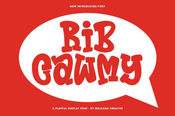 Rib Cawmy Playful Display Font for Handmade Creators