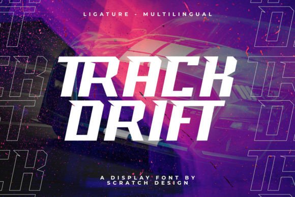 Track Drift: A Racing-Themed Display Font for High-Energy Campaigns